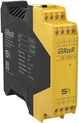 SR ZERO A | Safety relay cat. 4 for safety light curtains met feedback input for EDM
