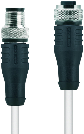 HT-WAK3-1-HT-WAS3/S2430 | M12/M12 cable, 3p, female 0°/male 0°, 1 m, PTFE