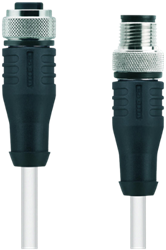 HT-WAK8-2-HT-WAS8/S2430 | M12/M12 cable, 8p, female 0°/male 0°, 2 m, PTFE