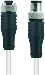 HT-WAK12-2-HT-WAS12/S2430 | M12/M12 cable, 12p, female 0°/male 0°, 2 m, PTFE