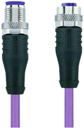 PB-WAKSW2.012-1-PB-WWASSW2.012/S1800 | M12/M12 Profibus, 5p, female 0°/male 90°, 1 m, PUR