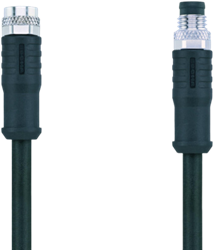 AL-SKPS3-2-AL-SSPS3/S370 | M8/M8 cable, 3p, female 0°/male 0°, 2 m, PUR