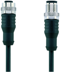 CD-WAK5.022-2-CD-WAS5.022/S2800 | M12/M12 cable, 5p, female 0°/male 0°, 2 m, PUR, CANopen