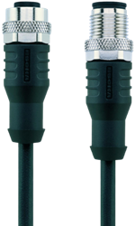 CD-WAK5.022-5-CD-WAS5.022/S2800 | M12/M12 cable, 5p, female 0°/male 0°, 5 m, PUR, CANopen