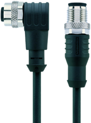 CD-WWAK5.022-5-CD-WAS5.022/S2800 | M12/M12 cable, 5p, female 90°/male 0°, 5 m, CANopen