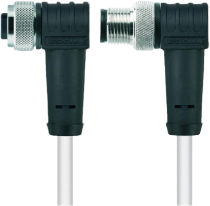 HT-WWAK4-5-HT-WWAS4/S2430 | M12/M12 cable, 4p, female 90°/male 90°, 5 m, PTFE