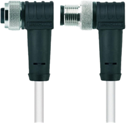 HT-WWAK8-5-HT-WWAS8/S2430 | M12/M12 cable, 8p, female 90°/male 90°, 5 m, PTFE