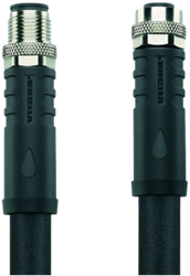 PS-AM12K3.002-1-PS-AM12S3.002/S5015 | M12/M12 power, 3p, female 0°/male 0°, 1 m, PUR