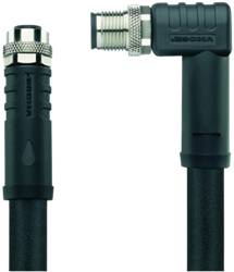 PS-AM12K3.002-1-PS-WM12S3.002/S5015 | M12/M12 power, 3p, female 0°/male 90°, 1 m, PUR