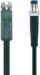 AL-SKP3P2-5-AL-SSP3/P01BK | M8/M8 cable, 3p, female  0°/male  0°, 5 m, PVC, LED