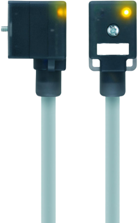 VB21-24.1-5/P00 | Valve connector, 3p, female 0°, 5 m, PVC, 24VAC/DC, type B