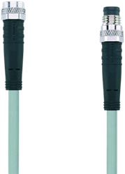 AL-SKP3-1-AL-SSP3/P01 | M8/M8 cable, 3p, 0° female/0° male, 1 m, PVC