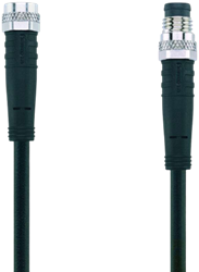 AL-SKP3-1-AL-SSP3/S370 | M8/M8 cable, 3p, female  0°/male  0°, 1 m, PUR