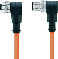AL-WWAK5-5-AL-WWAS5/S7400 | M12/M12 cable, 5p, female 90°/male 90°, 5 m, PUR