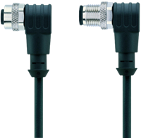 AL-WWAK8-5-AL-WWAS8/S370 | M12/M12 cable, 8p, female 90°/male 90°, 5 m, PUR