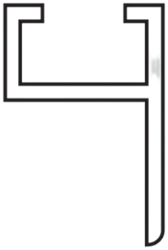 Aluminum profile C 25L | Aluminium profile 6 metre