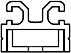 Aluminum profile C 26M upper section | Aluminium profile 6 metre