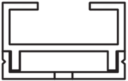 Aluminum profile C 35M lower section | Aluminium profile 6 metre