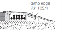 Aluminum Ramp Edge AK 105/1, upper section | Aluminium profile for SM with GM 5