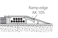 Aluminum Ramp Edge AK 105, upper section | Aluminium profile for SM with GM 1 or GM 8