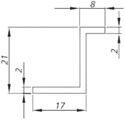 Aluminum Z/1-profile | Aluminium profile for SM with GM 5