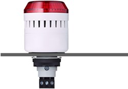 ELM 813 112 405 | Optical/Acoustic, 24 VAC/DC, red, LED, buzzer, panel mount