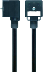 VA22-230.0-5/S370 | Valve connector, 3p, female 90°, 5 m, PUR, 230VAC, type A