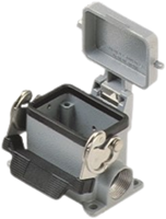 CAP 06 LS29 | Bulkhead Mounting Housing, High, Size 44.27, Alu, 1 lever, 1xPG29 side, metal cover