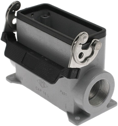 CAP 16 L229 | Bulkhead Mounting Housing, High, Size 77.27, Alu, 1 lever, 2xPG29 side