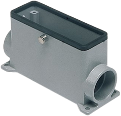 CAP 24 YC229 | Bulkhead Mounting Housing, High, Size 104.27, Central Lever Alu, 2 pegs, 2xPG29 side