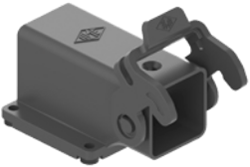 CK 03 IA4N | Bulkhead Mounting Housing, angled, size 21.21, plastic, 1 lever, black, large wiring compartment