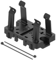 CR CKT | Fixing frame, size 21.21, Plastic, black, complete free connector coupling