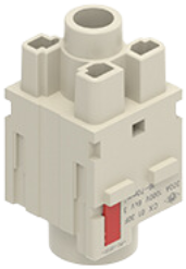 CX 01 30F | Female modular insert, Mixo series, crimp connection, 1 pole, 2 modules, 300 A 1000 V 8 kV 3