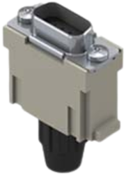 CX 01 9VM | Male Insert, MIXO, 1MU, 9P+GND, Crimp, 5A, 50V, D-Sub