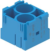 CX 02 MPBF | Female modular insert, Mixo series, for pneumatic contacts, 1 module, with 2 seats for tube diameter 8,0-10 mm