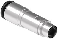 CX 10 MPQV | Female pneumatic metal contact, straight, quick-fitting, with shut-off valve, outer diameter 10 mm
