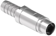 CX 10 MPV | Female pneumatic metal contact, straight, hose barbs, with shut-off valve, inner diameter 10 mm