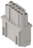 CX 12 DF | Female Insert, MIXO, 1MU, 12P, Crimp, 10A, 250V