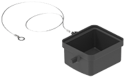 CXP 02 C | Cover, MIXO TWO, Plastic, 2 pegs, for MIXO Inserts, eye, black