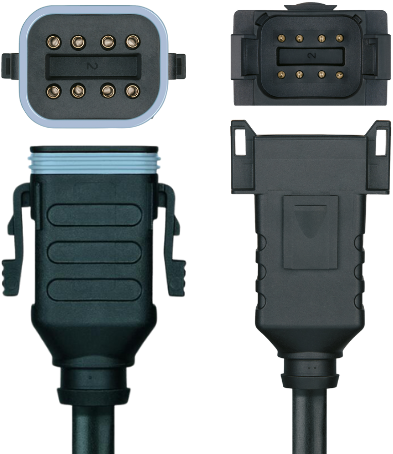 MA-ET06-8S-1-MA-ET04-8P/S370 | Deutsch-ET, 8p, female 0°/male 0°, 1 m, PUR
