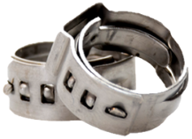 Ear clamp for closing plug | Clamp for profile end plug