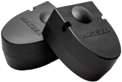 End caps set for SP 37-3-10 black | Set of 2 end caps and 2 mounting clips