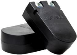 End caps set for SP 57L-4 black | Set of 2 end caps and 6 mounting clips