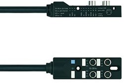 4I/OM8-3P2C-2/S370 | M8 junction system, 4I/O, 3p, PUR cable 2 m