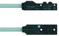 4I/OS8-3P1C-5/P01 | M8 junction system, 4I/O, 3p, PVC cable 5 m, snap