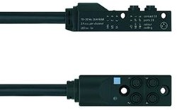 4I/OS8-3P1C-5/S370 | M8 junction system, 4I/O, 3p, PUR cable 5 m, snap