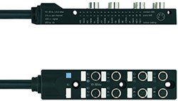 8I/OM8-3P2C-5/S370 | M8 junction system, 8I/O, 3p, PUR cable 5 m