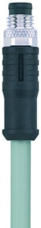 AL-SSPS3-10/P00 | M8 connector, 3p, male 0°, 10 m, PVC, shielded