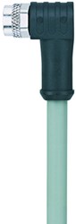 AL-SWKPS3-10/P01 | M8 connector, 3p, female 90°, 10 m, PVC, shielded