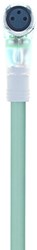 AL-SWKP3P2-2/S370GY | M8 connector, 3p, female 90°, 2 m, PUR, LED
